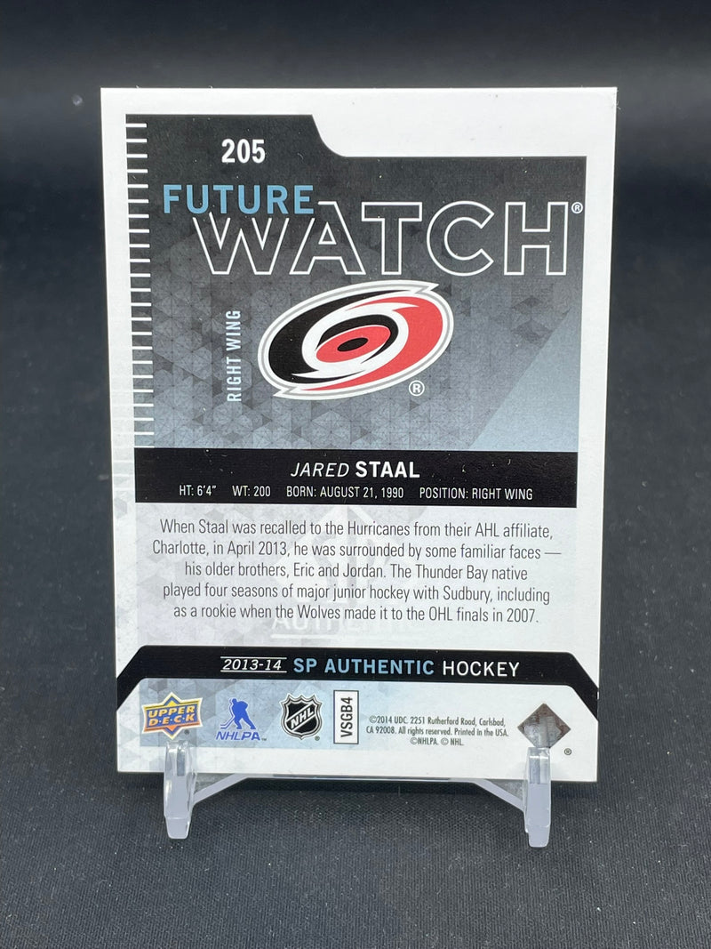 2013 UPPER DECK SP AUTHENTIC - FUTURE WATCH - J. STAAL - #205 - #'D/1299 - RC