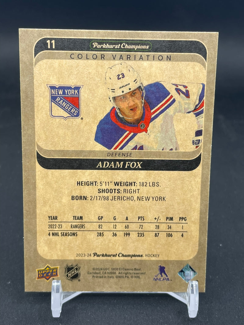 2023 UPPER DECK PARKHURST CHAMPIONS - COLOR VARIATION - A. FOX -