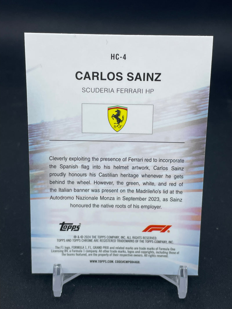 2024 TOPPS CHROME F1 - HELMET COLLECTION - C. SAINZ -