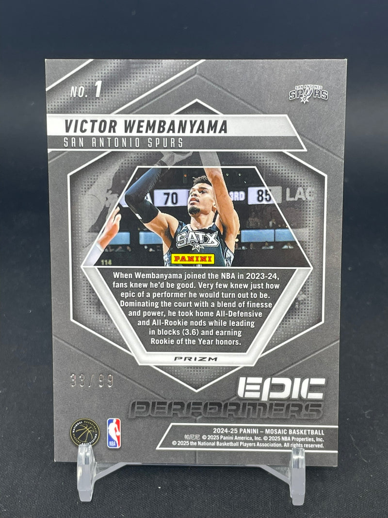2024 PANINI MOSAIC - YELLOW REACTIVE - EPIC PERFORMERS - V. WEMBANYAMA - #1 - #'D/99
