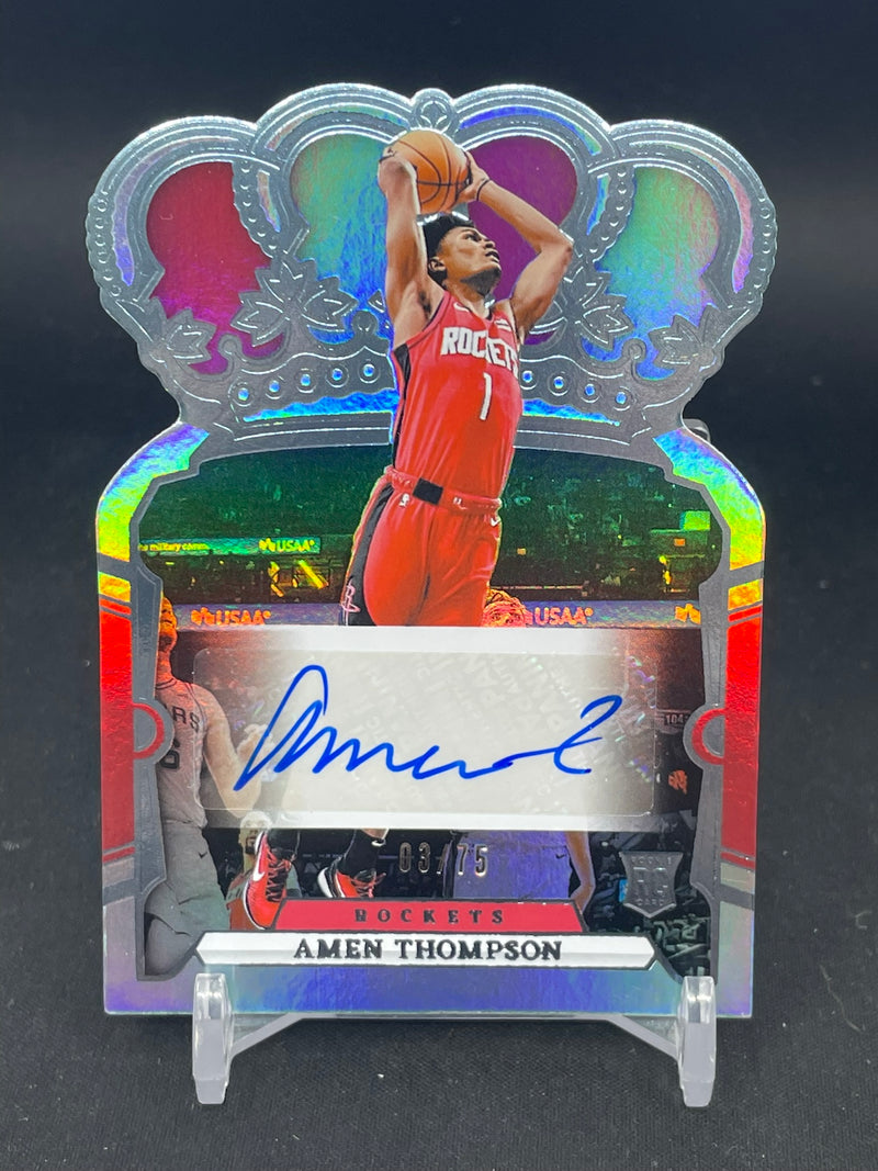 2023 PANINI CROWN ROYALE - BLUE - A. THOMPSON - #RC-AMN - #'D/75 - AUTOGRAPH