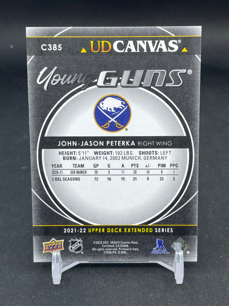 2021 UPPER DECK EXTENDED SERIES - BLACK - UD CANVAS - YOUNG GUNS - J. PETERKA -