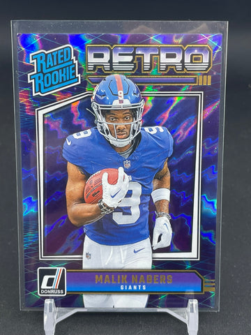 2024 PANINI DONRUSS - RETRO RATED ROOKIES - BLUE SHOCK - M. NABERS - #6 - RC