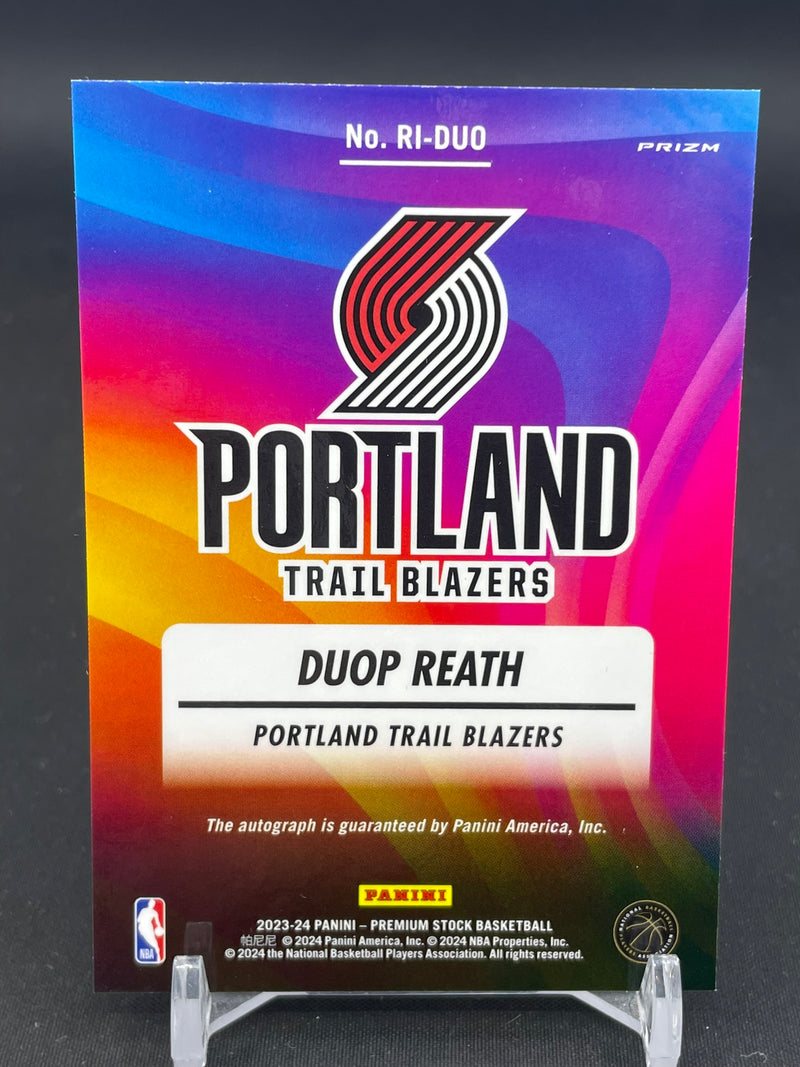 2023 PANINI NBA HOOPS PREMIUM STOCK - CRACKED ICE - ROOKIE INK - D. REATH -