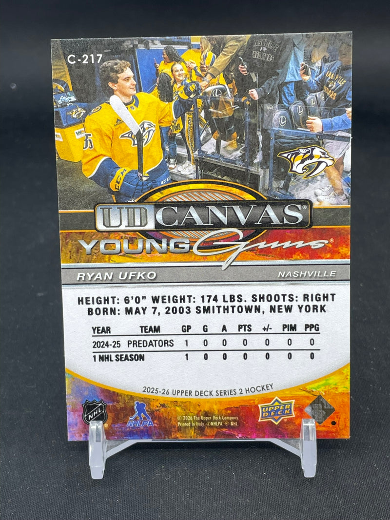 2025 UPPER DECK SERIES TWO - UD CANVAS - YOUNG GUNS - R. UFKO -