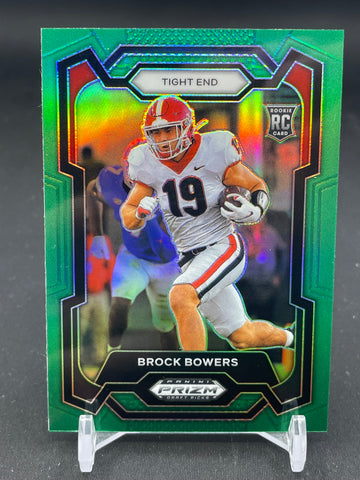 2024 PANINI PRIZM DRAFT PICKS - GREEN PRIZM - B. BOWERS - #107 - RC