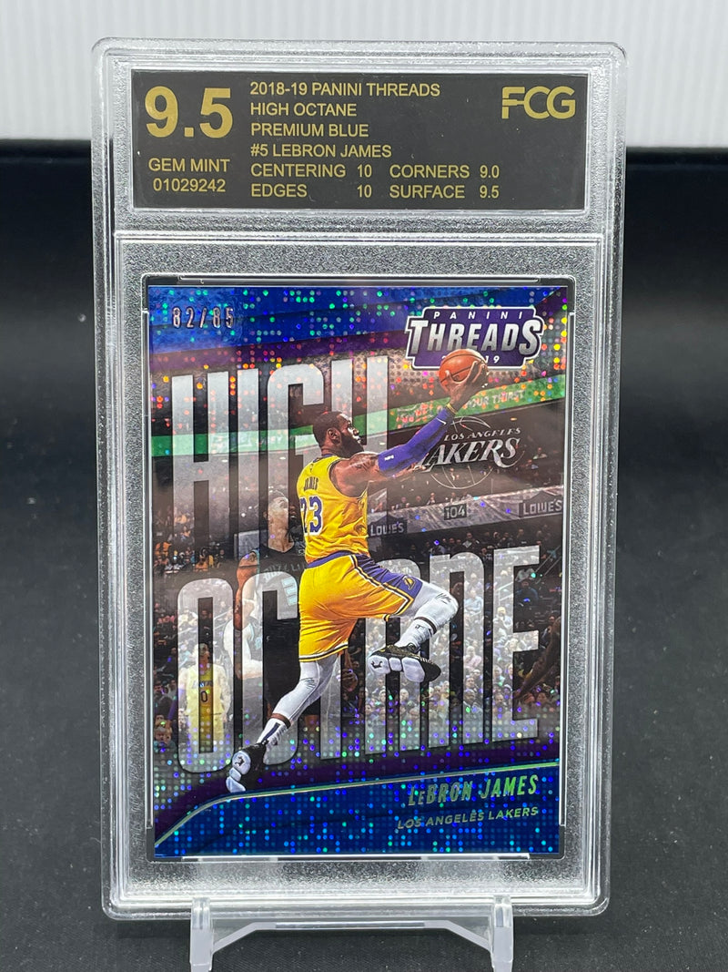 2018 PANINI THREADS - PREMIUM BLUE - HIGH OCTANE - L. JAMES -
