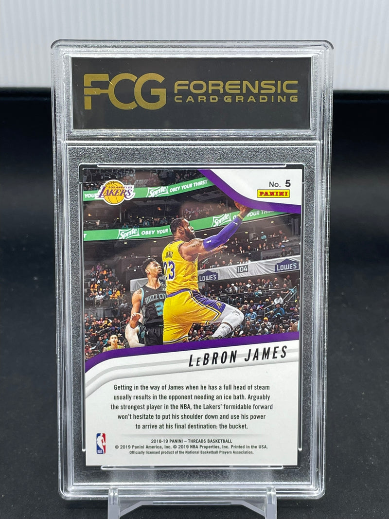 2018 PANINI THREADS - PREMIUM BLUE - HIGH OCTANE - L. JAMES -