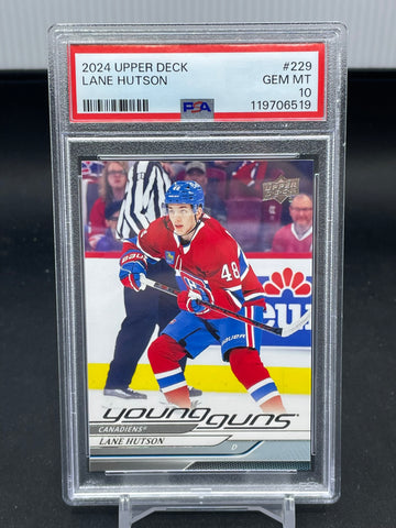 2024 UPPER DECK SERIES ONE - YOUNG GUNS - L. HUTSON - #229 - PSA 10 - RC