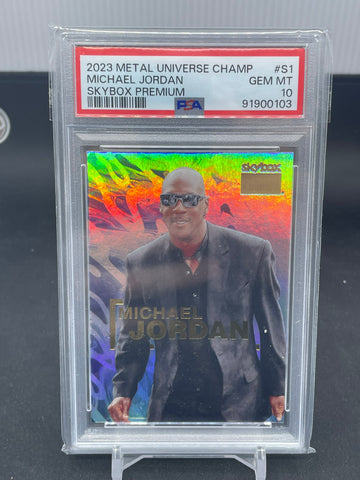2023 UPPER DECK METAL UNIVERSE CHAMPIONS - SKYBOX PREMIUM - M. JORDAN - #S1 - PSA 10