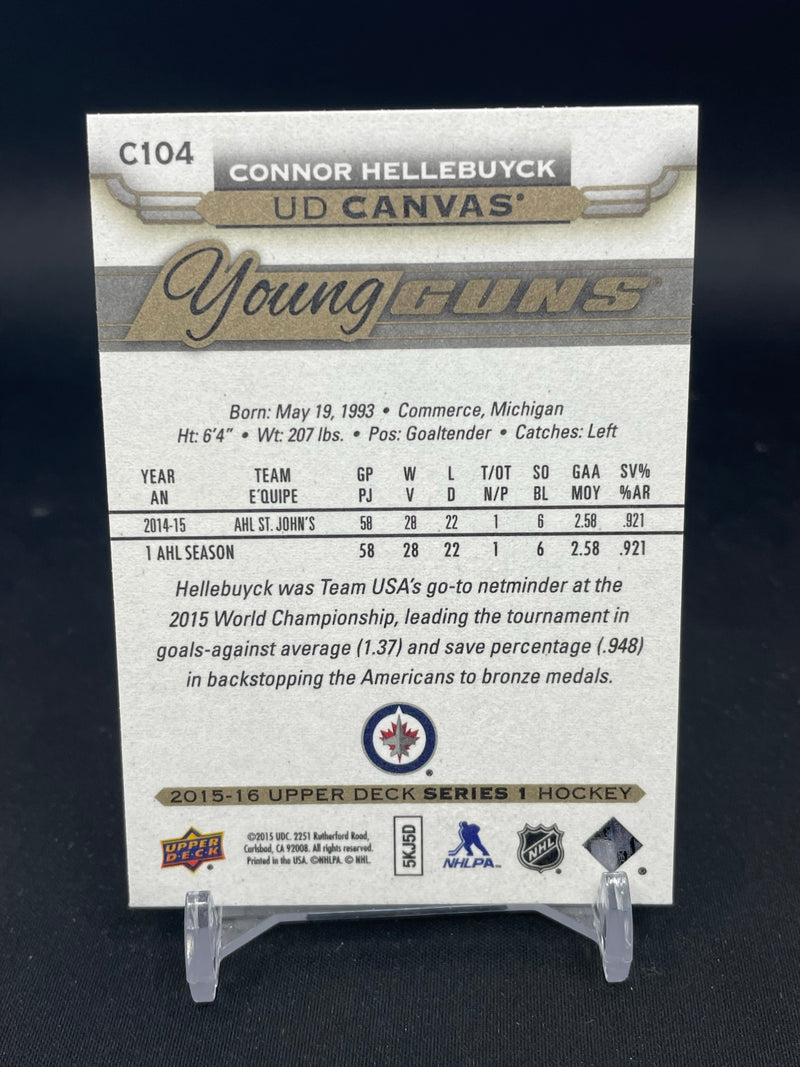 2015 UPPER DECK SERIES ONE - UD CANVAS - YOUNG GUNS - C. HELLEBUYCK -