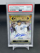 2022 TOPPS BOWMAN STERLING - STERLING SIGNAGE - M. CABRERA - #SSAMC - #'D/99 - AUTOGRAPH - PSA 10