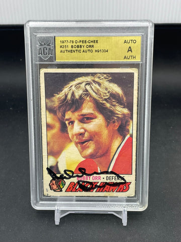 1977 O-PEE-CHEE - B. ORR - #251 - AUTOGRAPH - ACA AUTHENTICATED