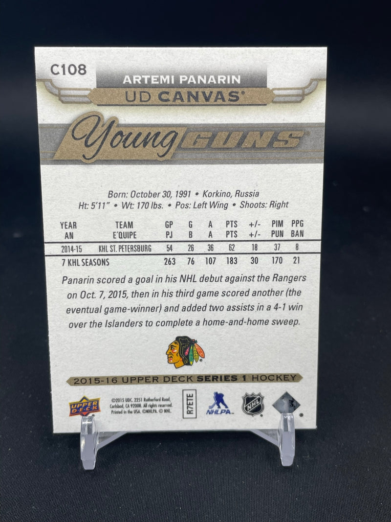 2015 UPPER DECK SERIES ONE - UD CANVAS - YOUNG GUNS - A. PANARIN -