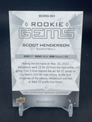 2023 UPPER DECK GOODWIN CHAMPIONS - ROOKIE GEMS - S. HENDERSON - #BDRG-SH - #'D/349 - RC