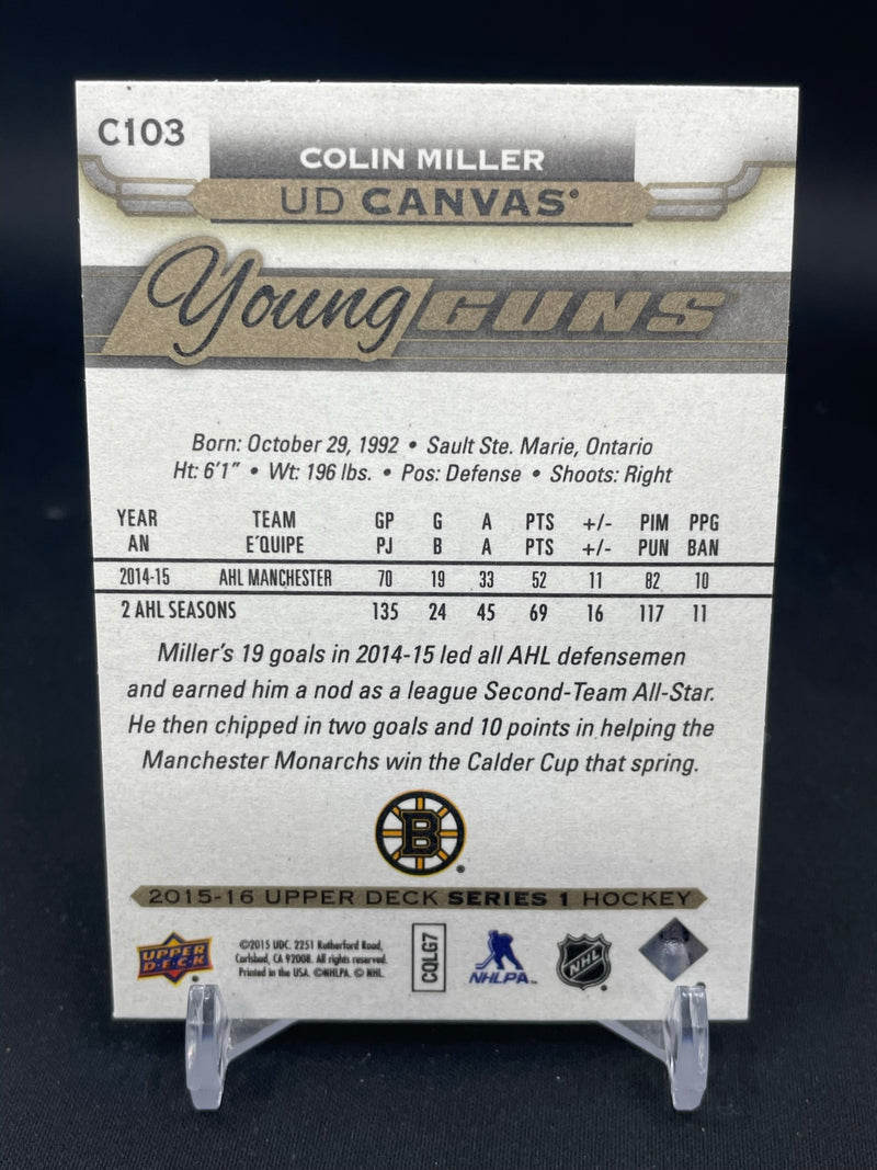 2015 UPPER DECK SERIES ONE - UD CANVAS - YOUNG GUNS - C. MILLER -