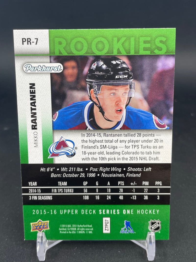 2015 UPPER DECK SERIES ONE - PARKHURST ROOKIES - M. RANTANEN -