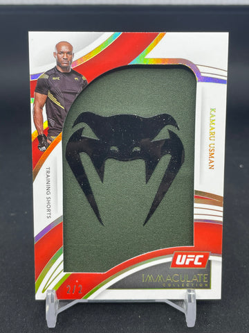 2022 PANINI IMMACULATE UFC - TRAINING SHORTS - K. USMAN - #JM-KUS - #'D/2 - RELIC