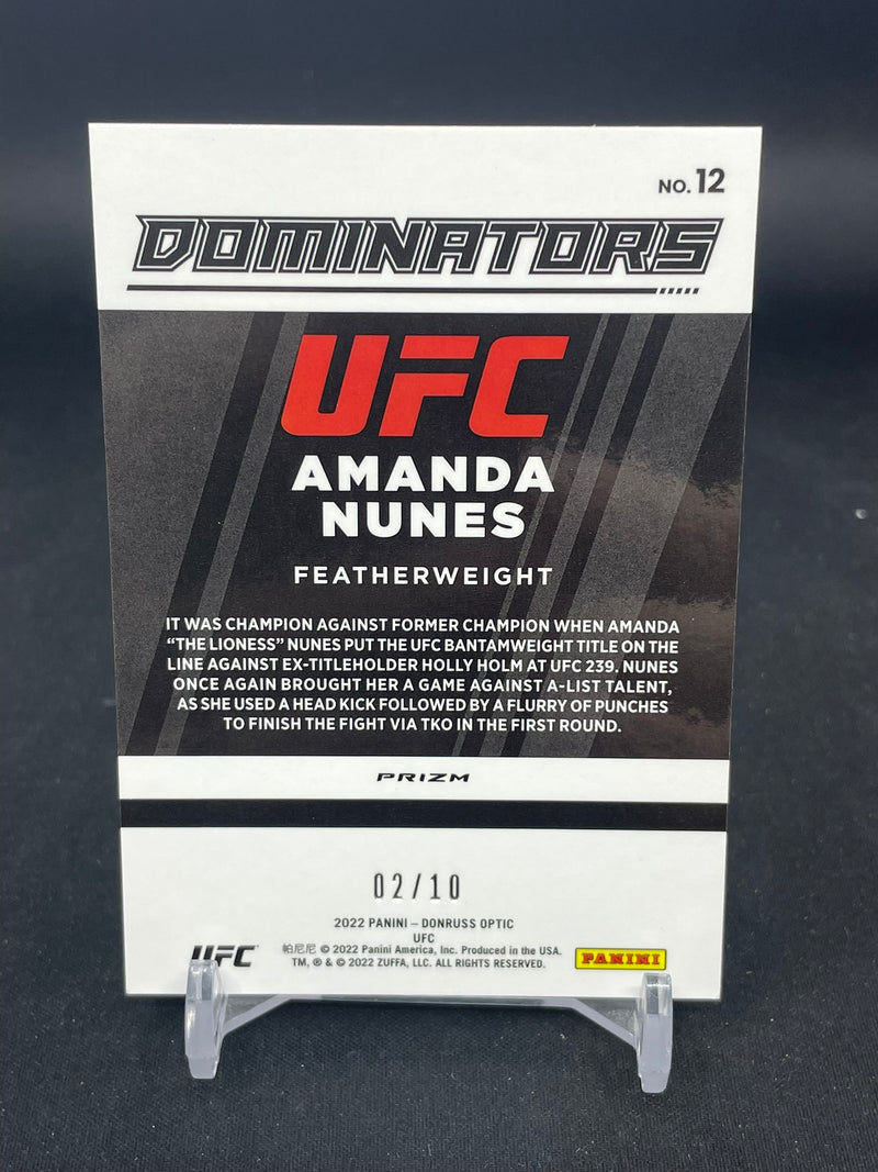 2022 PANINI DONRUSS OPTIC - GOLD PRIZM - DOMINATORS - A. NUNES - #12 - #'D/10