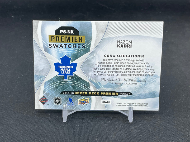 2015 UPPER DECK PREMIER - PREMIER SWATCHES - N. KADRI - #PS-NK - #'D/65 - RELIC