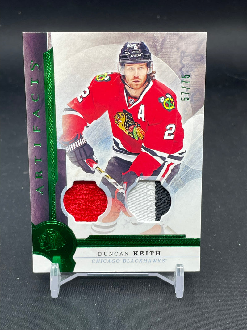 2016 UPPER DECK ARTIFACTS - EMERALD - D. KEITH - #41 - #'D/75 - DUAL RELIC