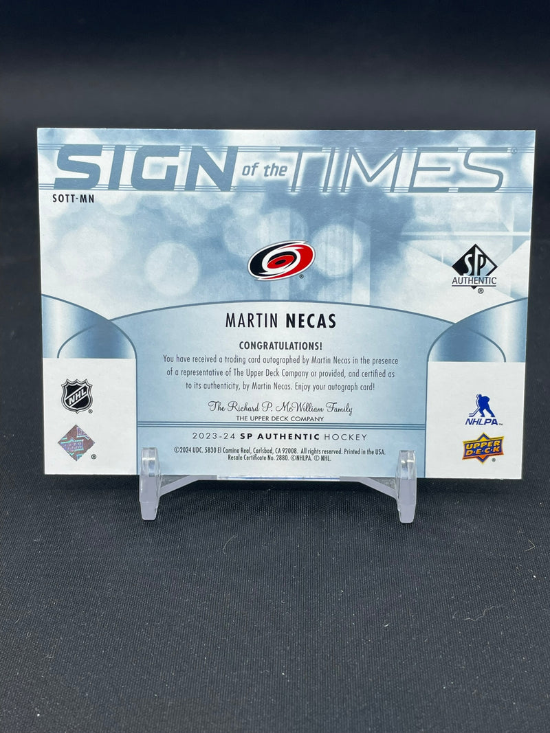2023 UPPER DECK SP AUTHENTIC - SIGN OF THE TIMES - M. NECAS -