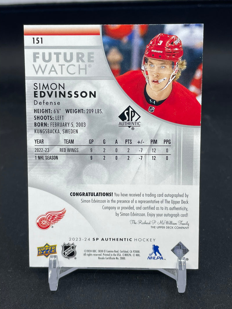 2023 UPPER DECK SP AUTHENTIC - FUTURE WATCH AUTO - S. EDVINSSON - #151 - #'D/999 - AUTOGRAPH - RC
