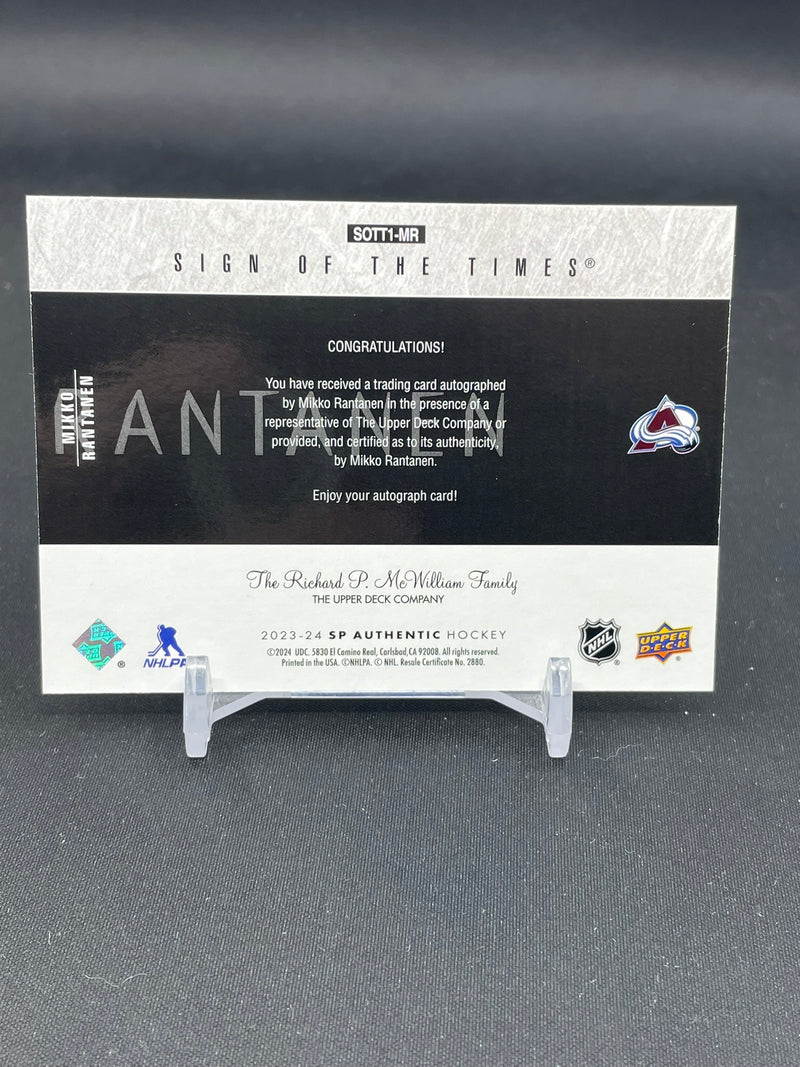 2023 UPPER DECK SP AUTHENTIC - SIGN OF THE TIMES - M. RANTANEN -