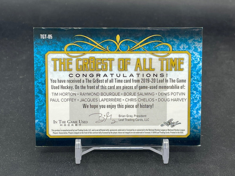 2019 LEAF IN THE GAME USED - THE GR8EST OF ALL TIME - #TGT-05 - #'D/6 - 8X RELIC CARD