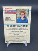 2023 TOPPS BOWMAN - 1992 RANDY JOHNSON - D. JONES - #92RJA-DJ - #'D/250 - AUTOGRAPH