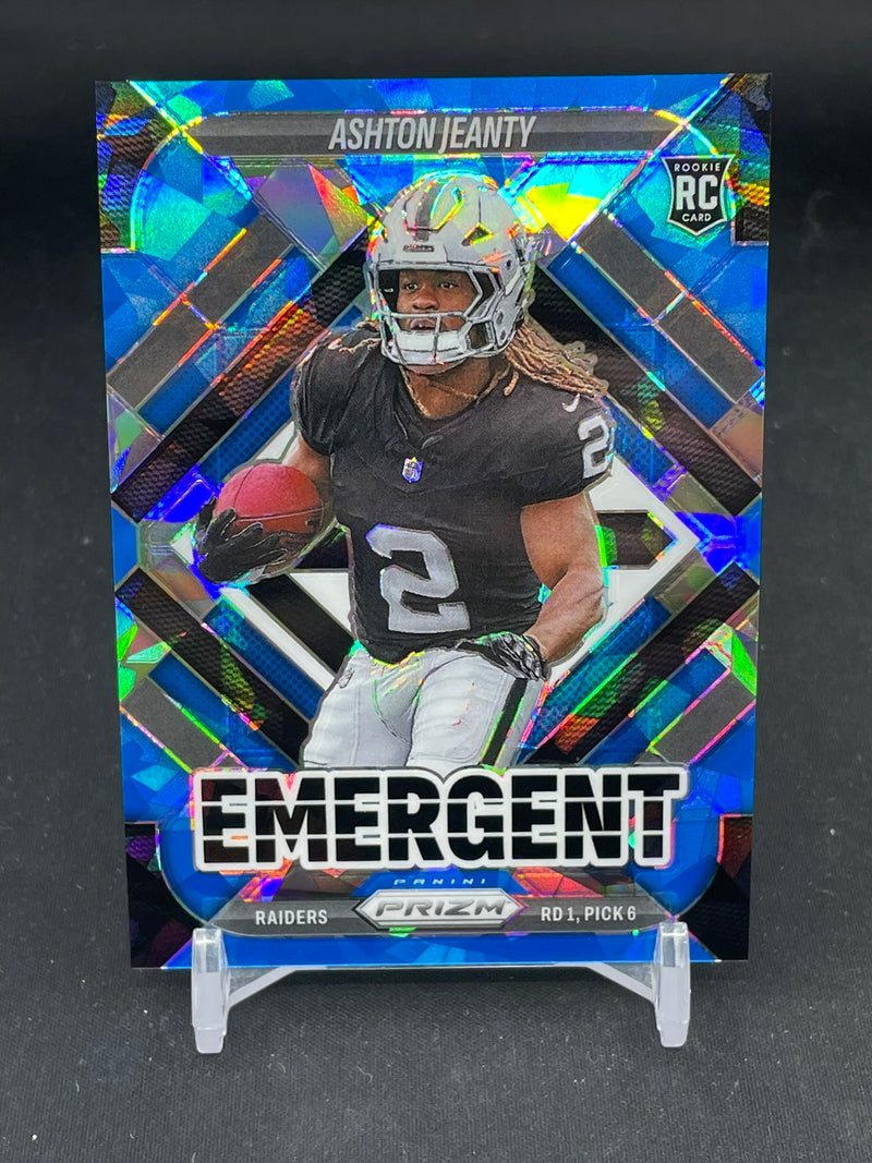 2025 PANINI PRIZM - BLUE ICE - EMERGENT - A. JEANTY - #10 - #'D/99 - RC