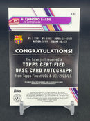 2022 TOPPS FINEST - NEON GREEN REFRACTOR - A. BALDE - #A-BA - #'D/99 - AUTOGRAPH