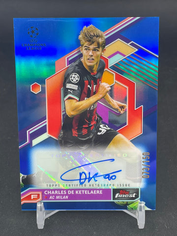 2022 TOPPS FINEST - BLUE REFRACTOR - C. DE KETELAERA - #A-CD - #'D/150 - AUTOGRAPH