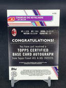 2022 TOPPS FINEST - BLUE REFRACTOR - C. DE KETELAERA - #A-CD - #'D/150 - AUTOGRAPH