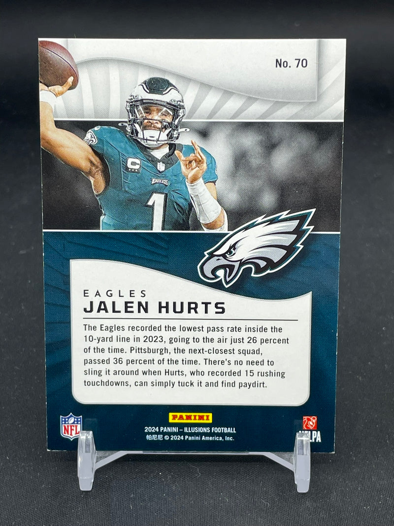 2024 PANINI ILLUSIONS - YELLOW DIAMOND TROPHY - J. HURTS -