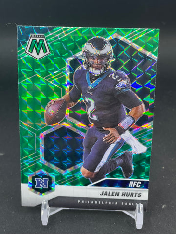 2021 PANINI MOSAIC - GREEN MOSAIC PRIZM - NFC - J. HURTS - #208