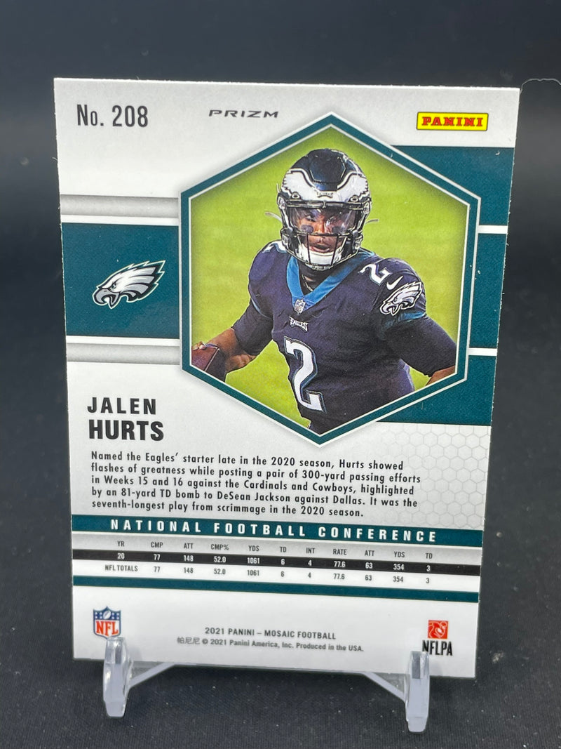 2021 PANINI MOSAIC - GREEN MOSAIC PRIZM - NFC - J. HURTS -