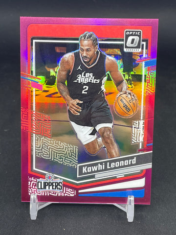 2023 PANINI DONRUSS OPTIC - PINK PRIZM - RATED ROOKIE - K. LEONARD - #95 - #'D/25