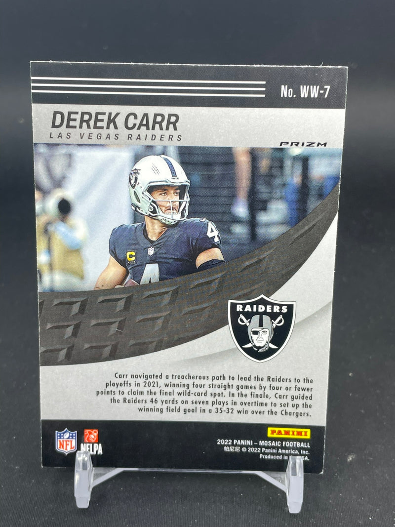 2022 PANINI MOSAIC - RED PRIZM - WILL TO WIN - D. CARR -