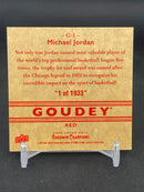 2025 UPPER DECK GOODWIN CHAMPIONS - RED - GOUDEY - M. JORDAN - #G1 - #'D/1933