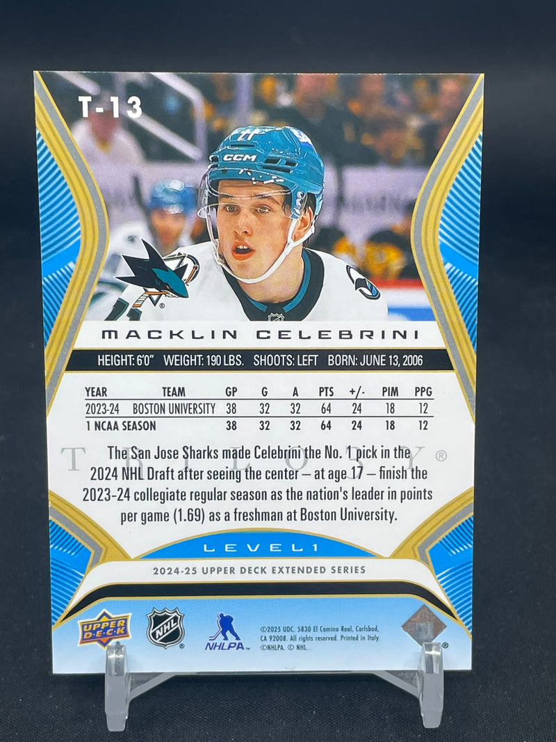 2024 UPPER DECK EXTENDED SERIES - ROOKIE PREMIERES LEVEL 1 - M. CELEBRINI - #T-13 - #'D/999 - RC