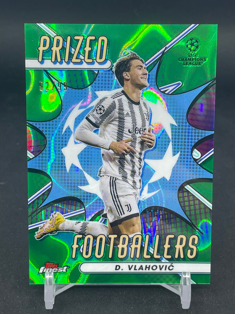 2022 TOPPS FINEST - GREEN - PRIZED FOOTBALLERS - D. VLAHOVIC - #PF-13 - #'D/99
