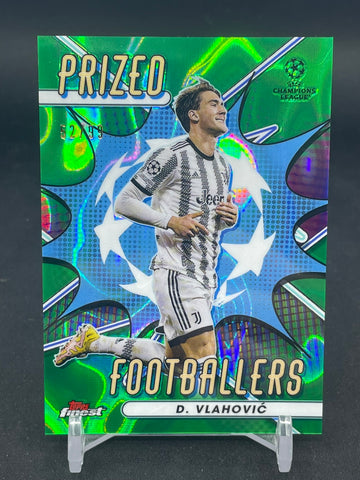 2022 TOPPS FINEST - GREEN - PRIZED FOOTBALLERS - D. VLAHOVIC - #PF-13 - #'D/99