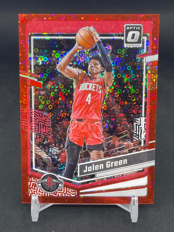 2023 PANINI DONRUSS OPTIC - RED DISCO PRIZM - RATED ROOKIE - J. GREEN - #151 - #'D/75