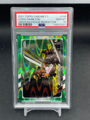 2021 TOPPS CHROME F1 - GREEN RAYWAVE REFRACTOR - L. HAMILTON - #144 - #'D/99 - PSA 10