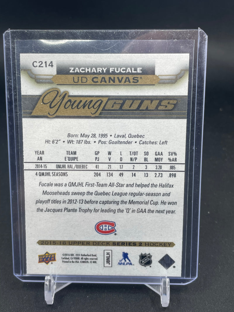 2015 UPPER DECK SERIES TWO - UD CANVAS - YOUNG GUNS - Z. FUCALE -