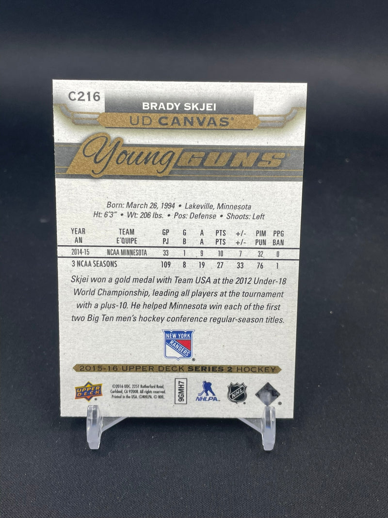 2015 UPPER DECK SERIES TWO - UD CANVAS - YOUNG GUNS - B. SKJEI -