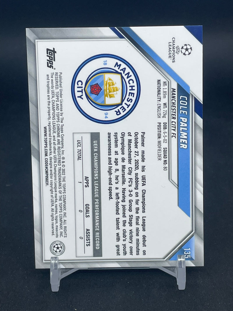 2021 TOPPS CHROME - BLACK/WHITE RAY RAVE REFRACTOR - C. PALMER -