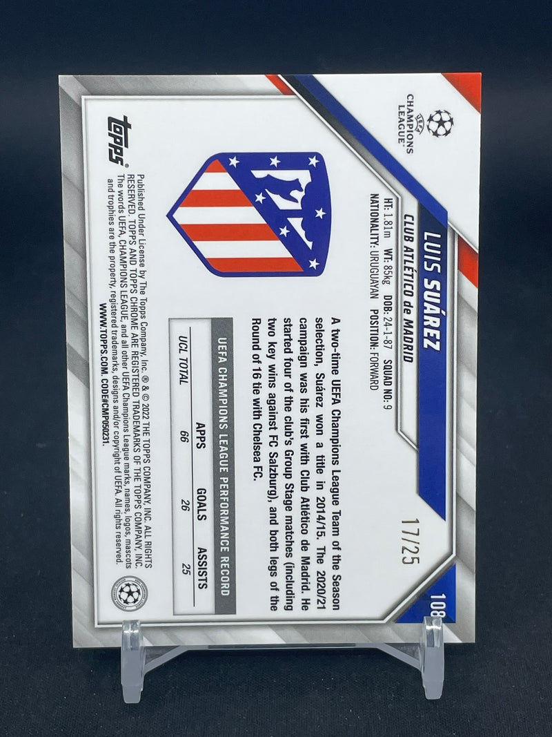 2021 TOPPS CHROME - ORANGE REFRACTOR - L. SUAREZ - #108 - #'D/25