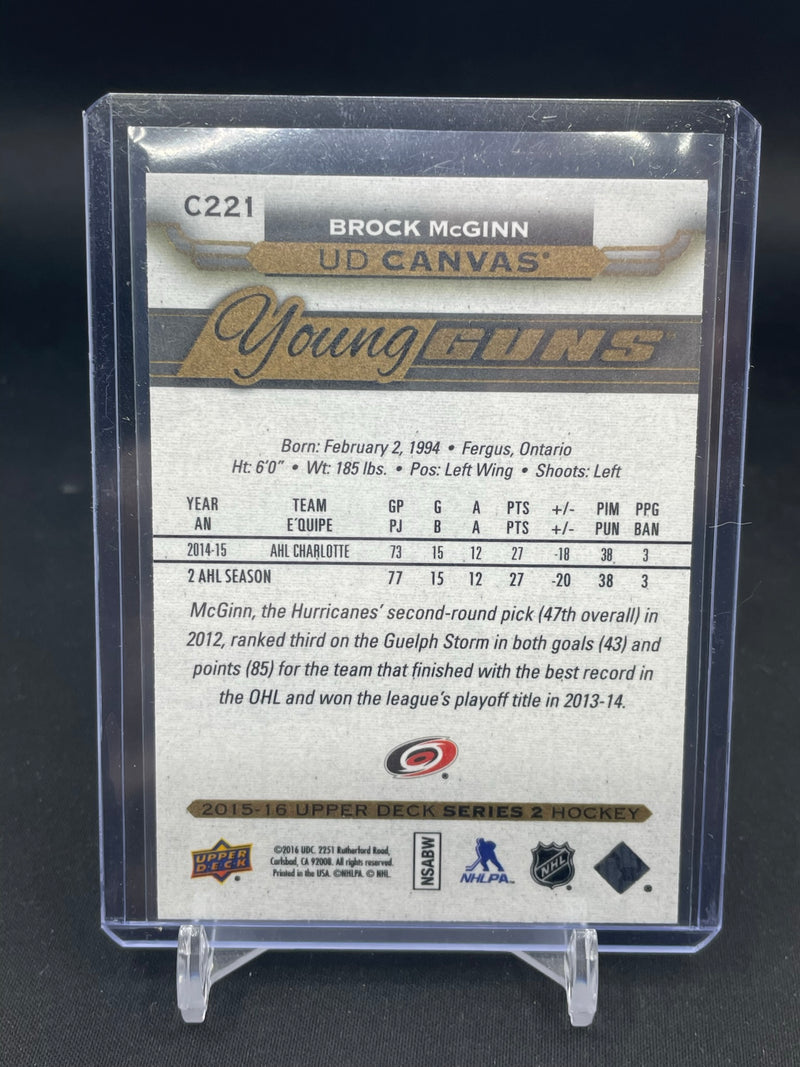 2015 UPPER DECK SERIES TWO - UD CANVAS - YOUNG GUNS - B. MCGINN -